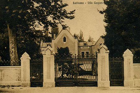 Villa Gaspari negli anni Trenta del Novecento, cartolina, Archivio Biblioteca Latisana (dono Joseffino Zanelli)